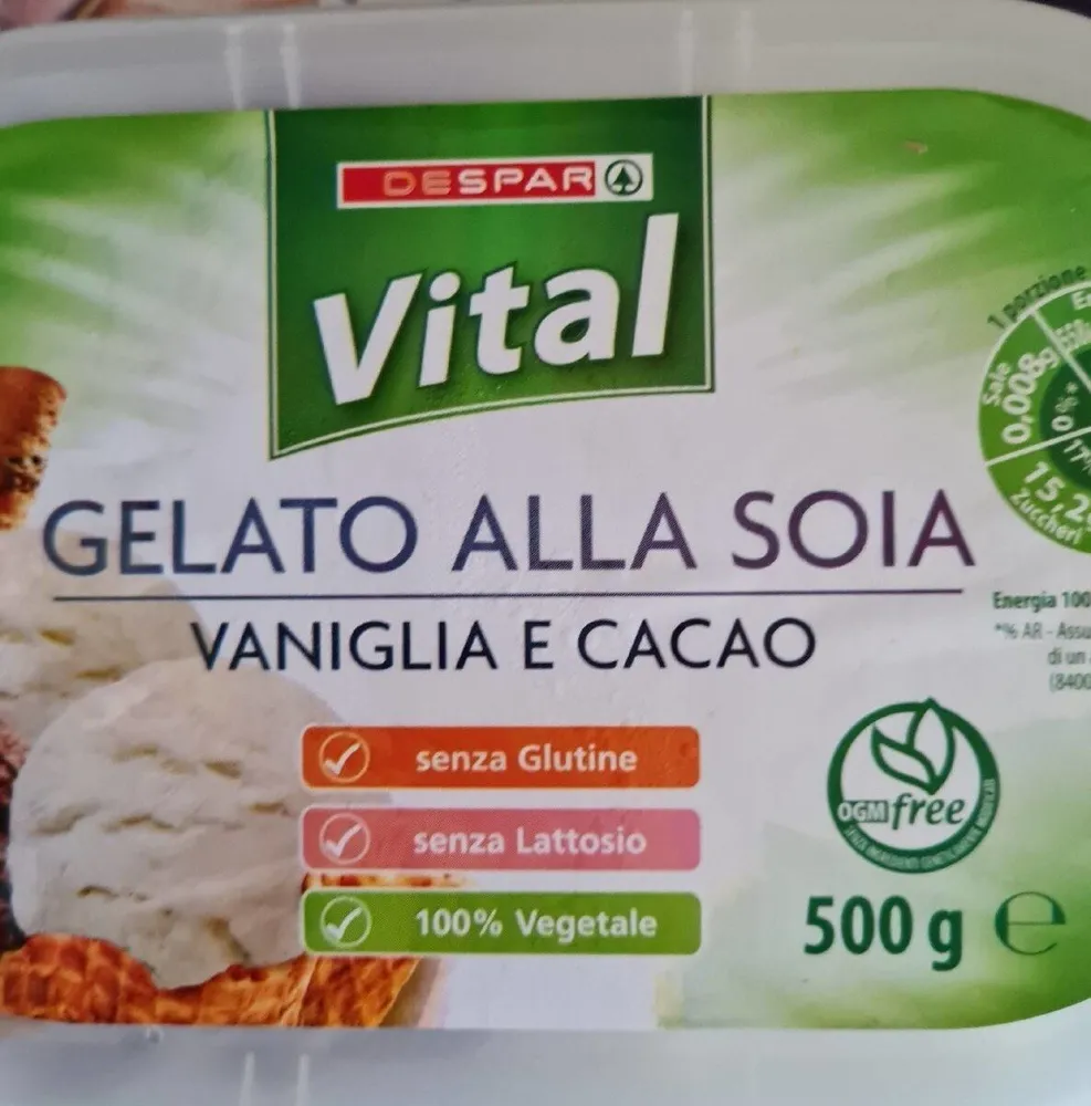 Gelato alla soia vaniglia e cacao