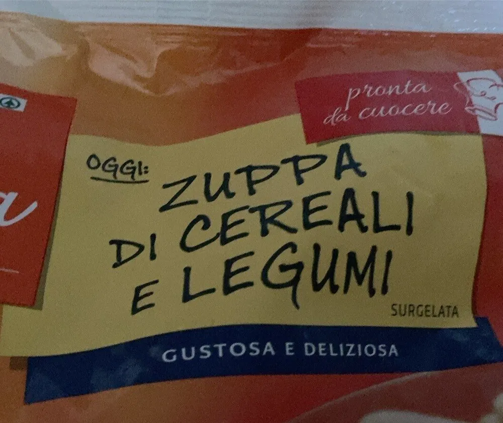 Zuppa di cereali e legumi
