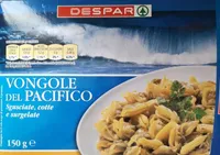 Vongole del Pacifico sgusciate, cotte e surgelate