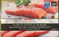 Cuori di filetto di salmone selvaggio dell’ alaska surgelati