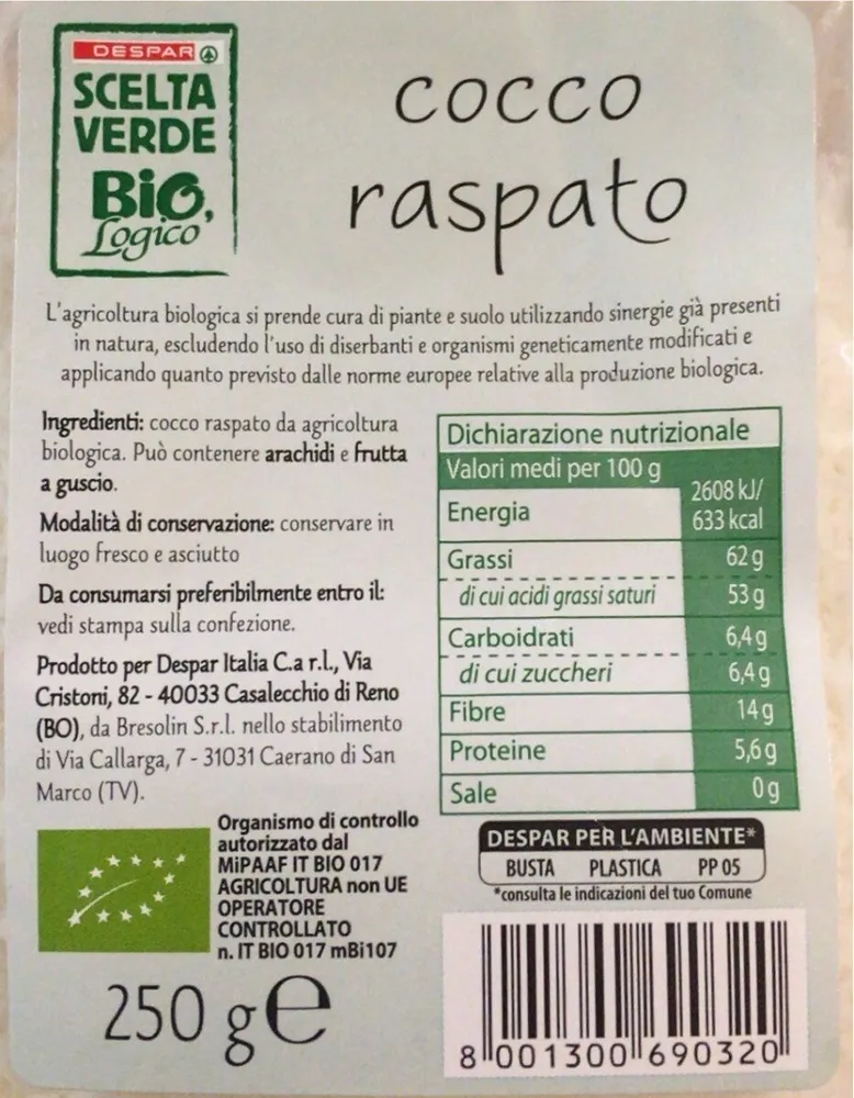cocco raspato