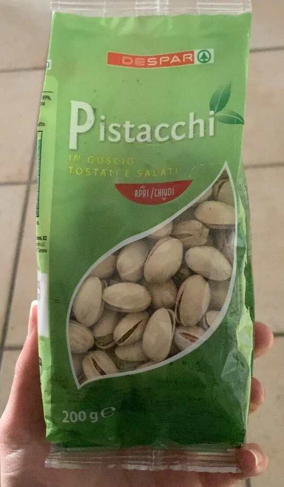 Pistacchi in guscio tostati e salati