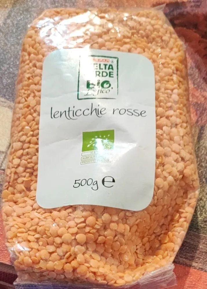 Scelta verde bio lenticchie rosse