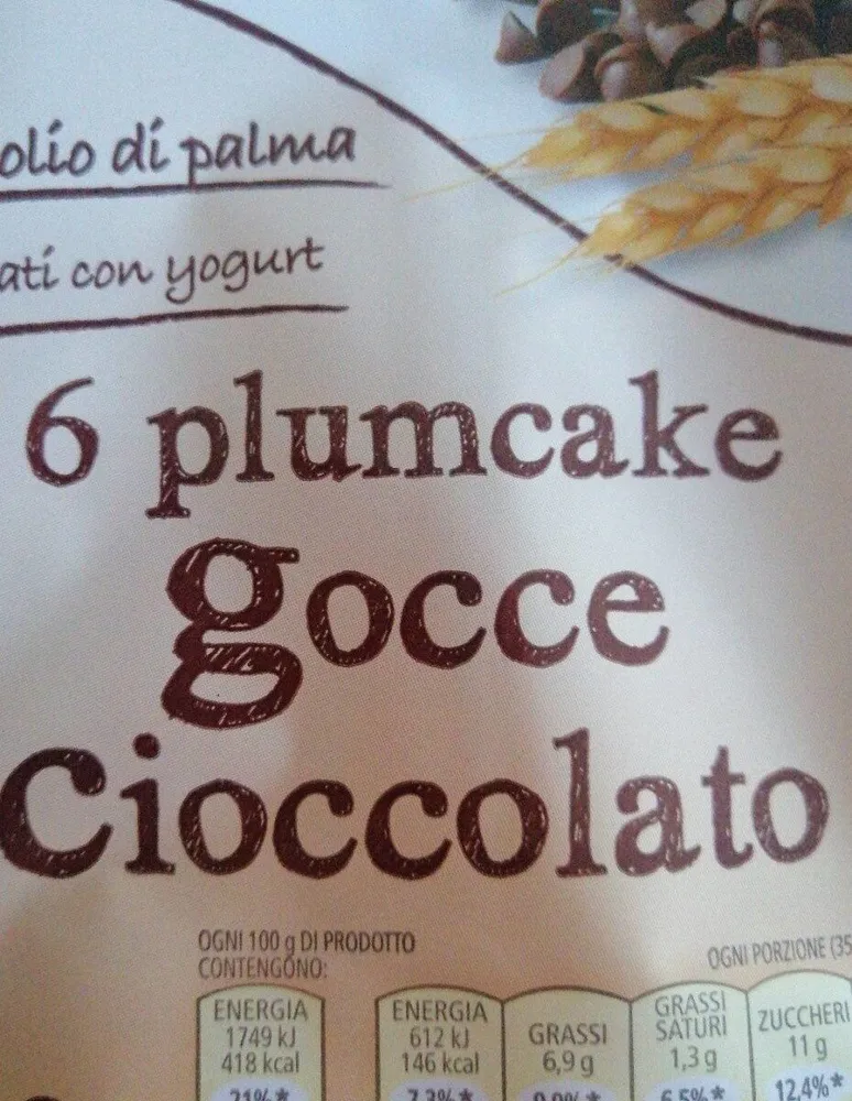 Plumcake gocce di cioccolato