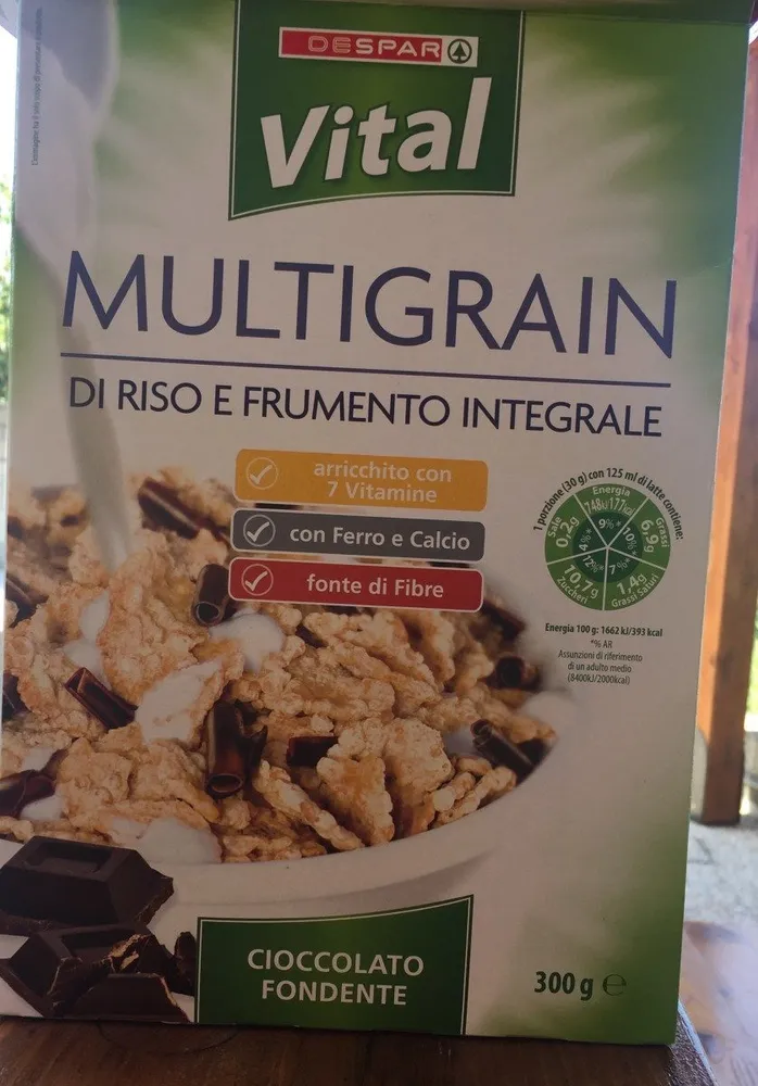Multigrain di riso e frumento integrale cioccolato fondente