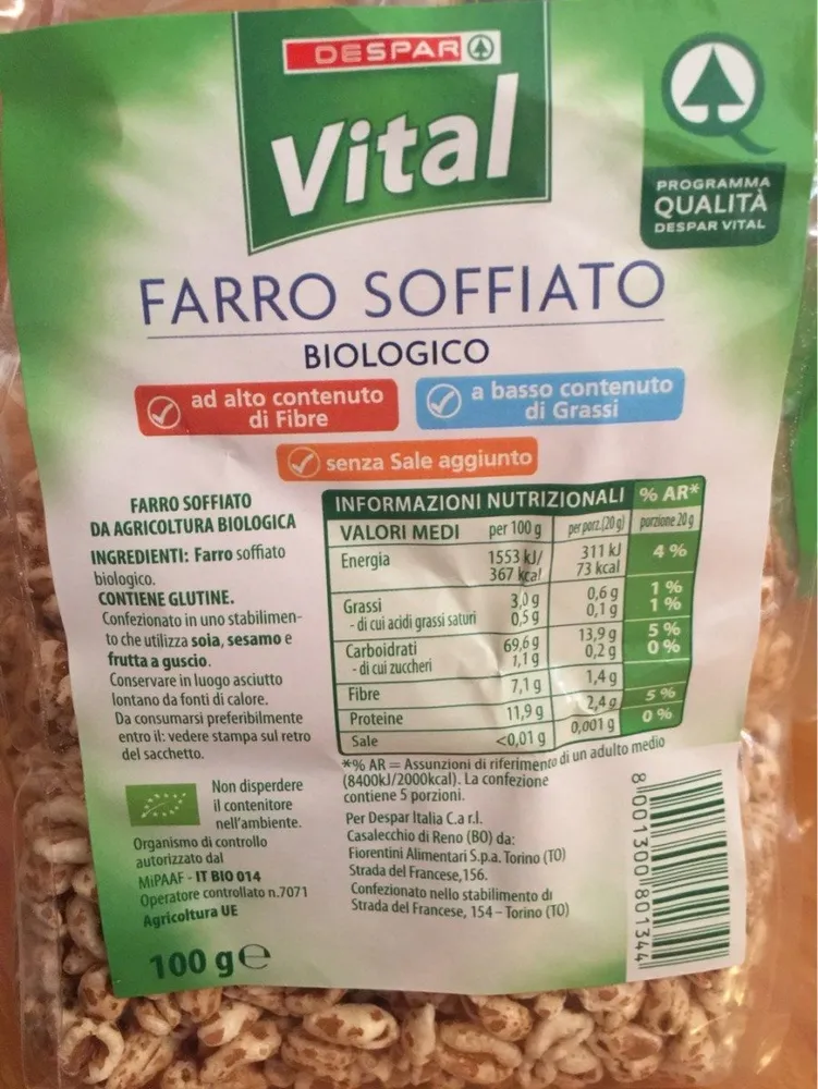Farro soffiato