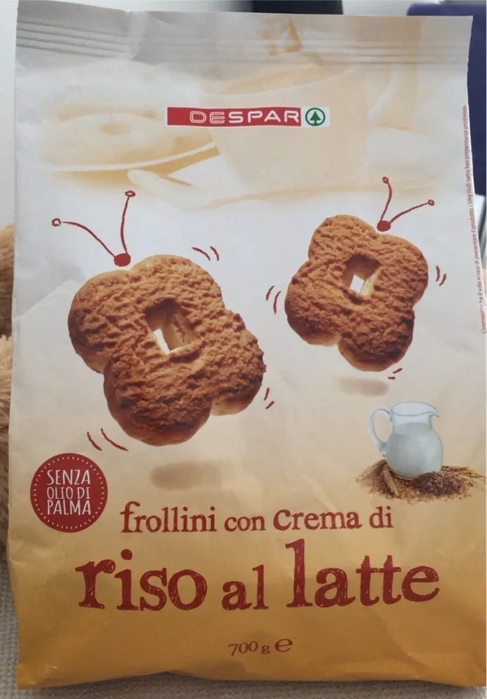 Frollini con crema di riso al latte