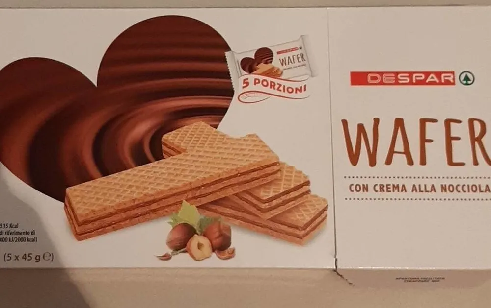 Wafer crema alla nocciola