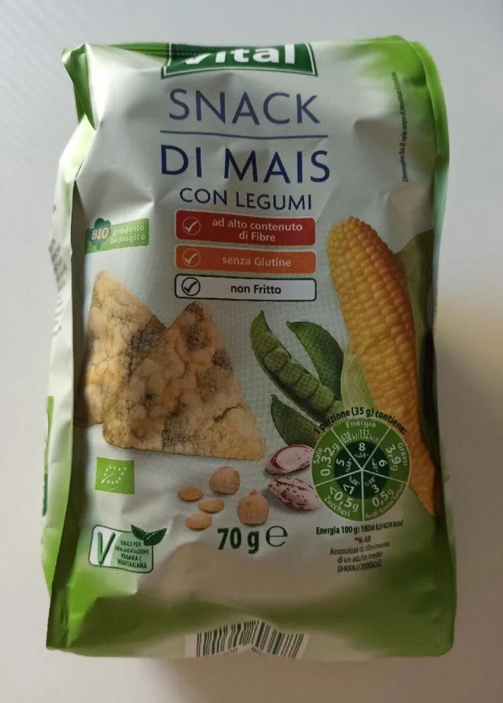 SNACK DI MAIS CON LEGUMI BIOLOGICI