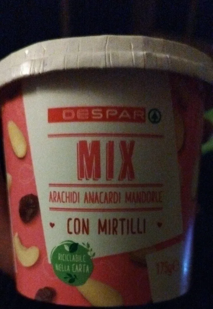 MIX - arachidi anacardi mandorle - con mirtilli