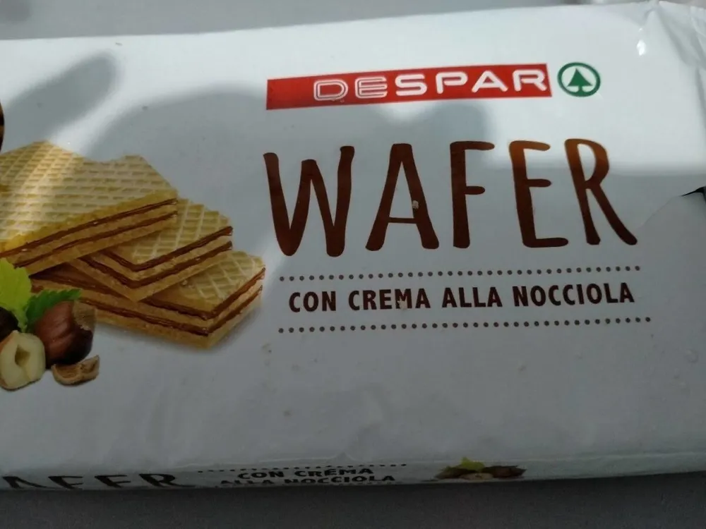Wafer con crema alla nocciola