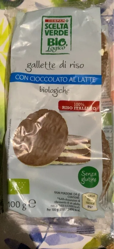 Gallette di riso con cioccolato al latte