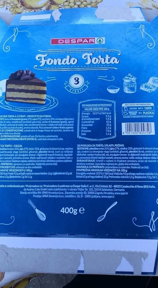 Fondo torta