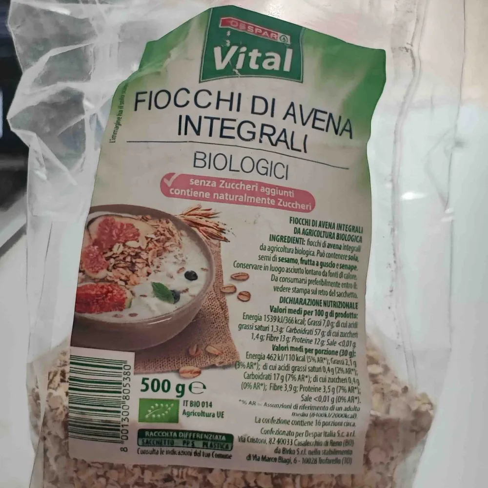 Fiocchi di avena integrali