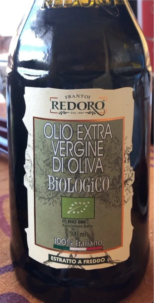 Olio extra vergine di oliva biologico