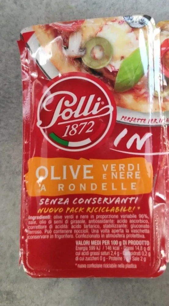 Olive nere e verdi a rondelle