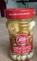 Garlic cloves in oil with herbs