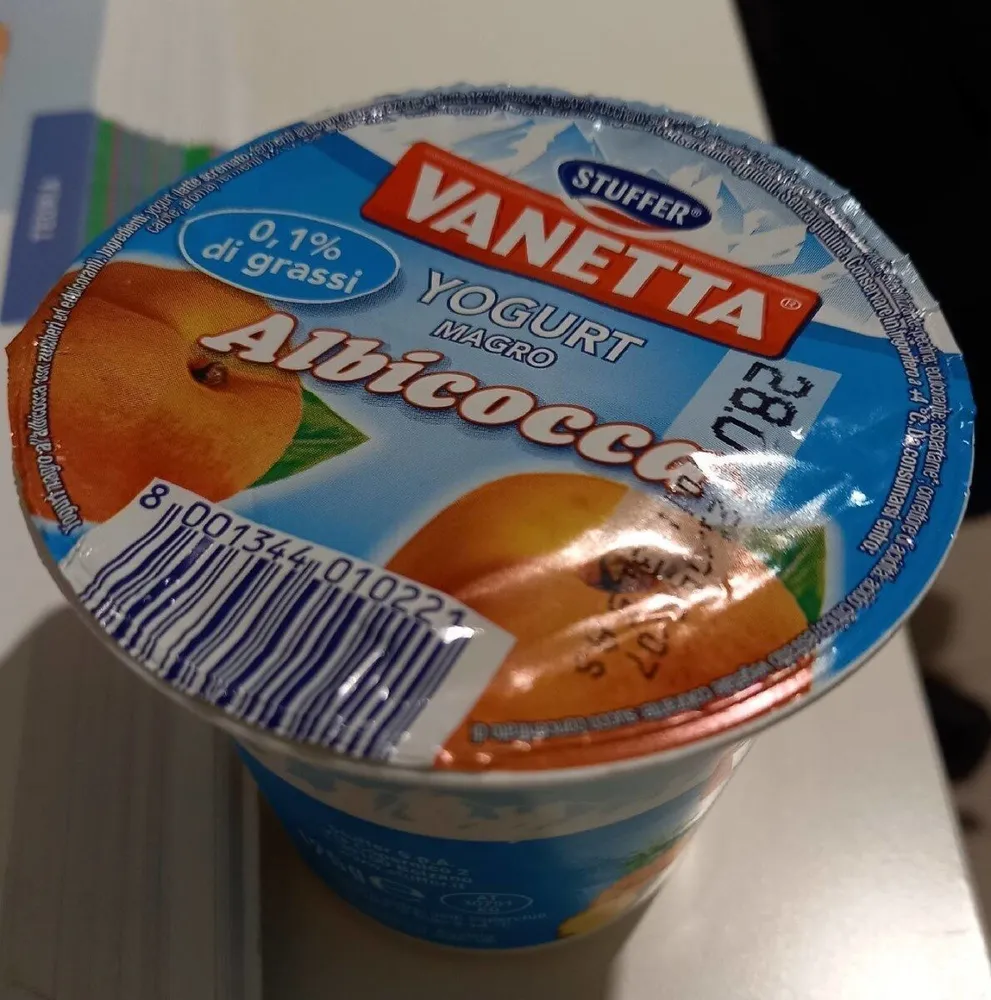 yogurt magro albicocca