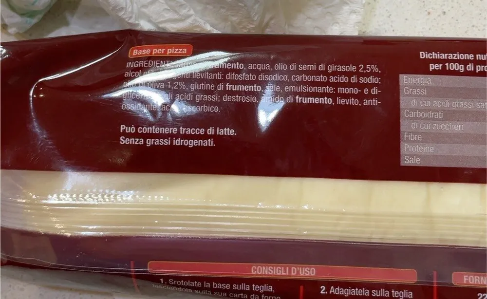 Base per pizza rettangolare