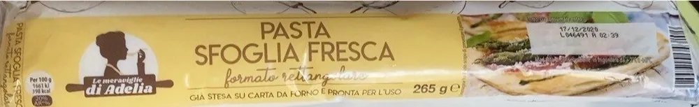 Pasta sfoglia fresca