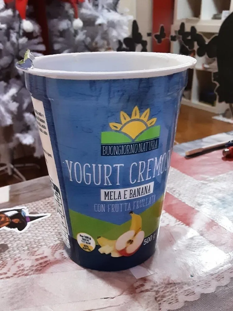 Yogurt cremoso mela e banana