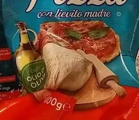 Pasta pronta per pizza con lievito madre y olio di oliva
