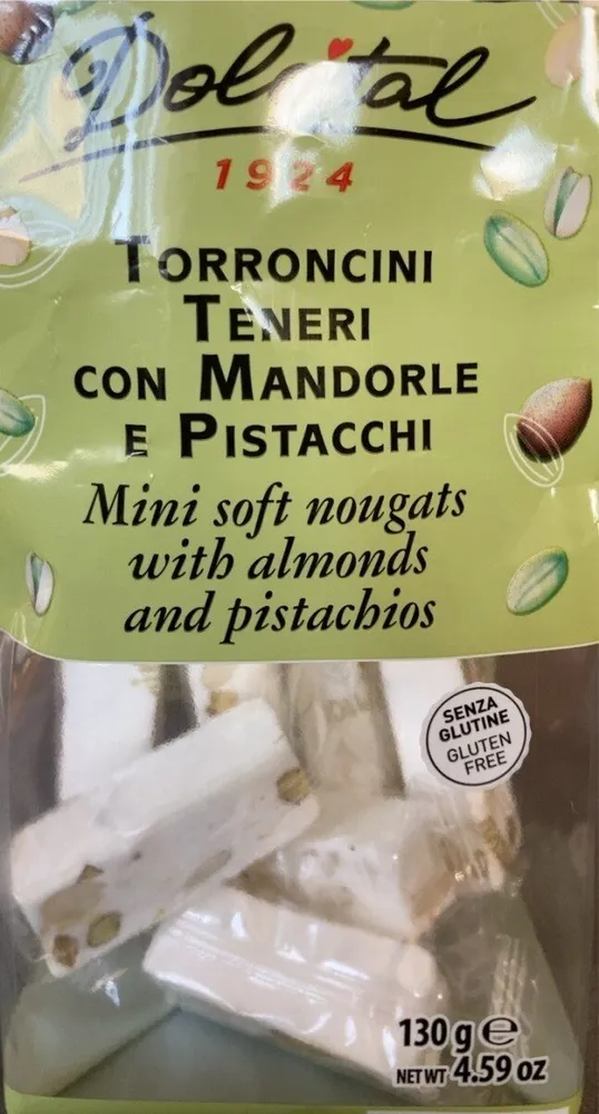 Torroncini teneri con mandorle e pistacchi