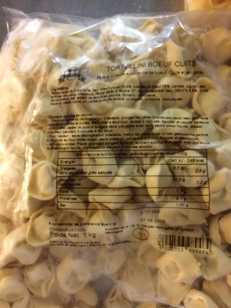 Tortellini boeuf cuit