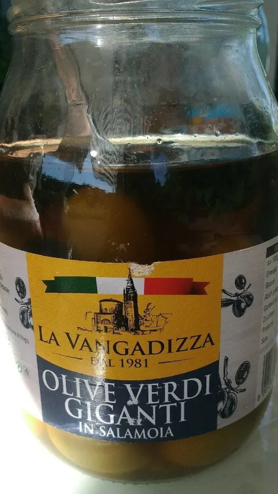 Olive verdi giganti in salamoia