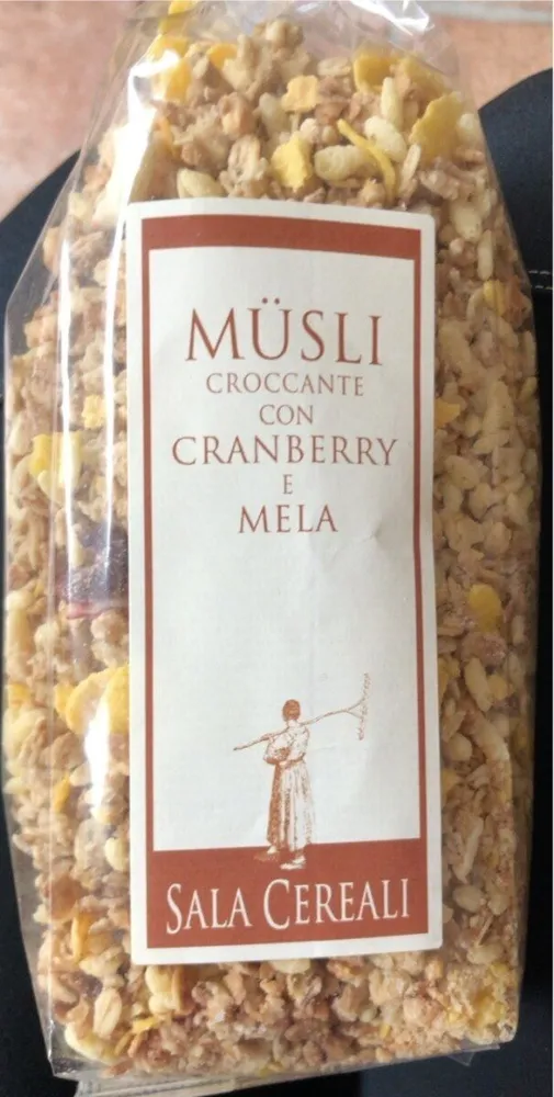 Müsli croccante con cranberry e mela