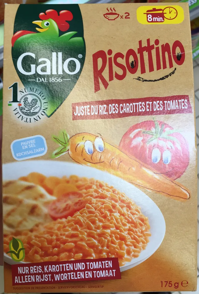 Risottino (juste du riz, des carottes et des tomates)