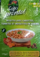 Risotto avec carottes tomates et noisettes en graîs