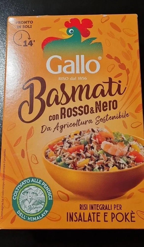 Basmati con rosso e nero