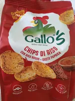 Chips di riso con riso rosso gusto paprika