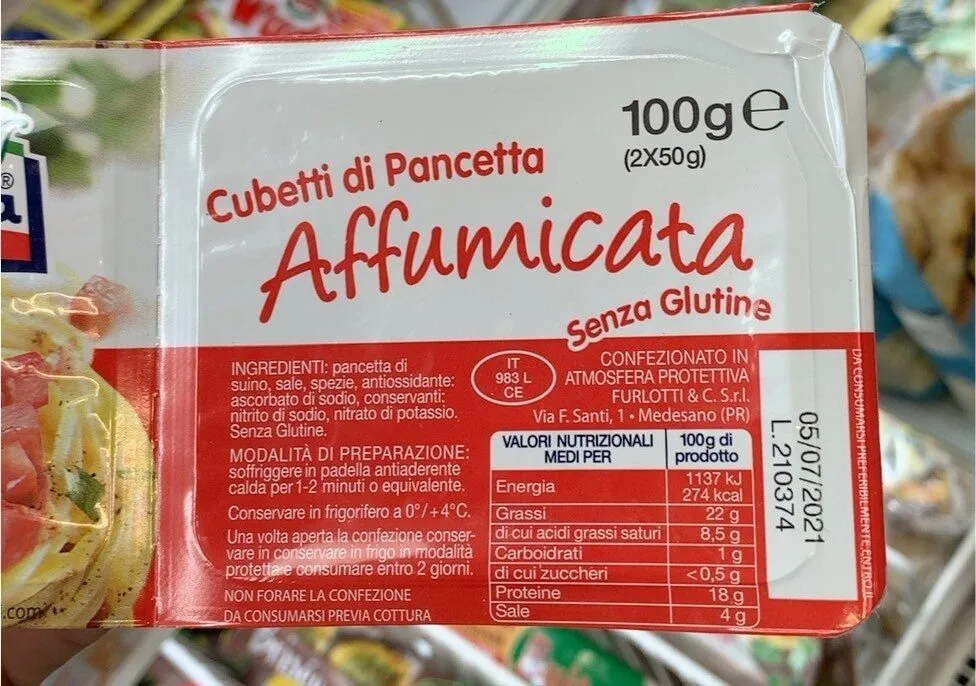 Fior di panns cubetti di pancetta