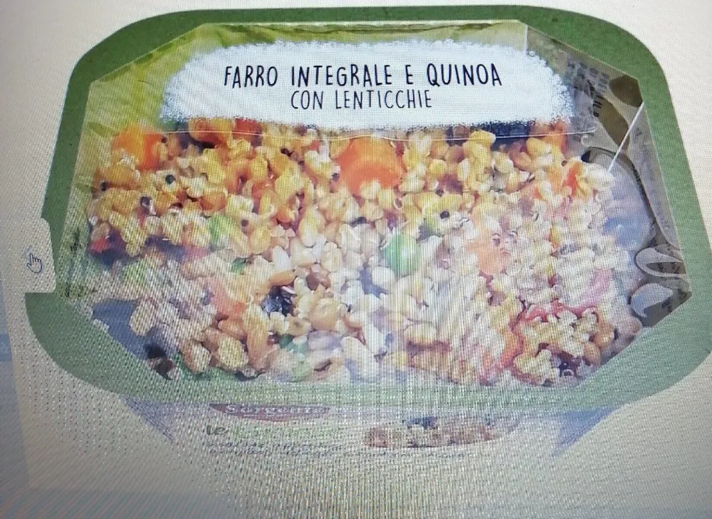 Farro integrale e quinoa con lenticchie