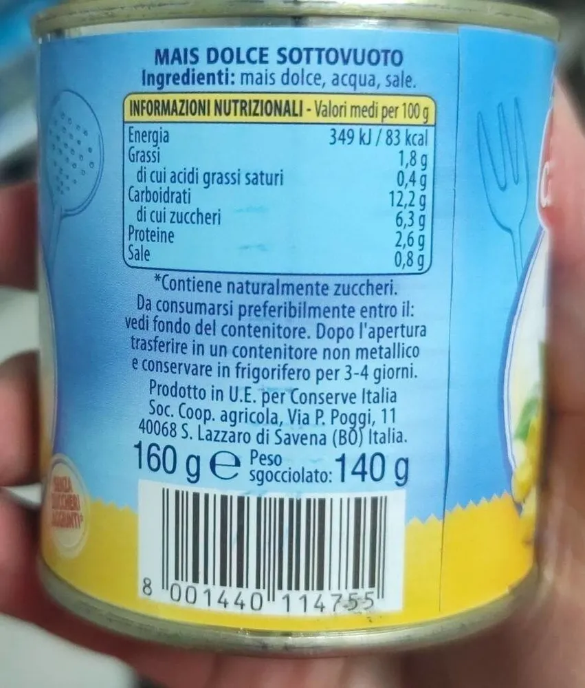 Mais in scatola