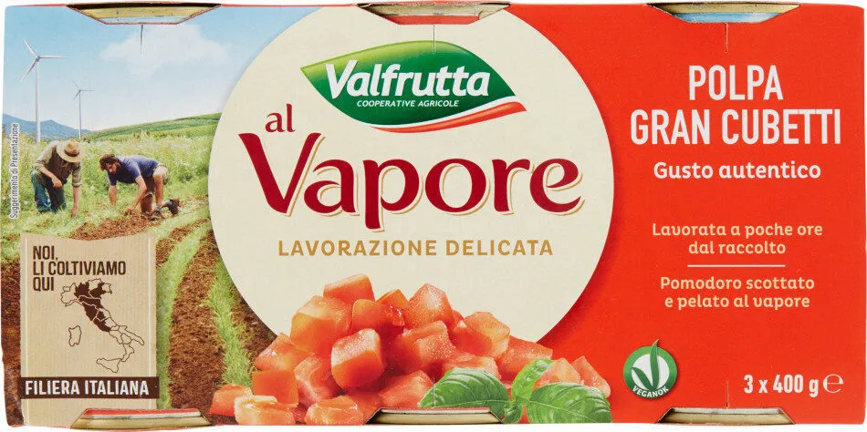 Al vapore polpa gran cubetti