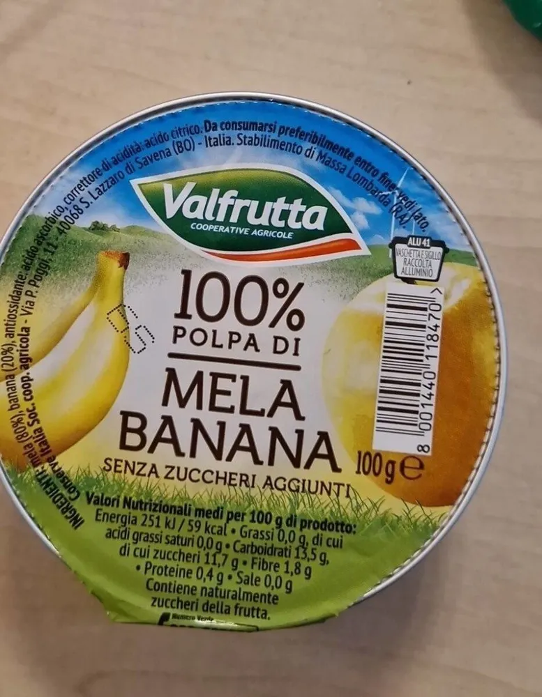 Polpa di mela banana