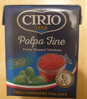 Cirio chopped tomatoes with basil