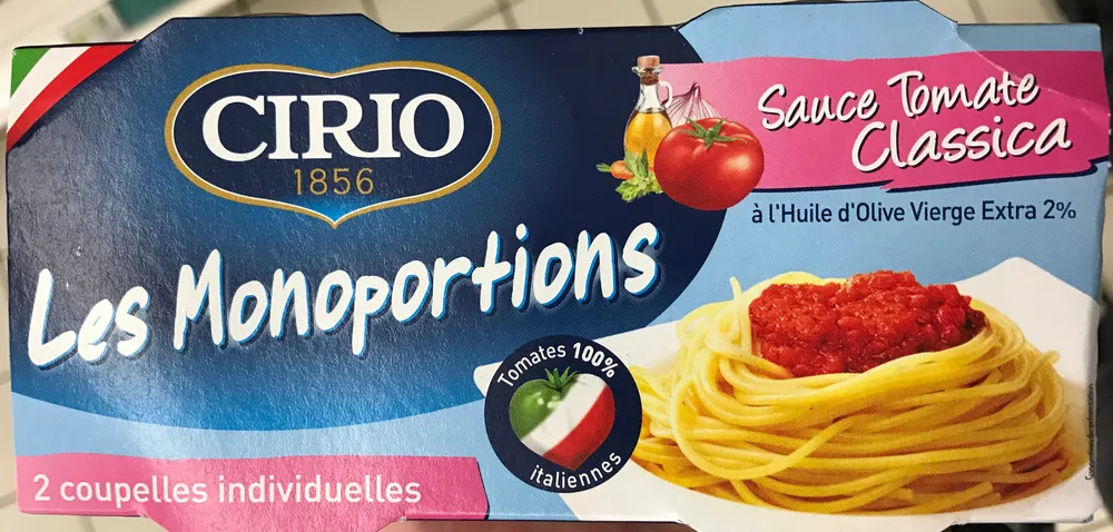 Les Monoportions Sauce Tomate Classica