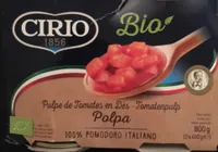 Pulpe de tomates en dés bio