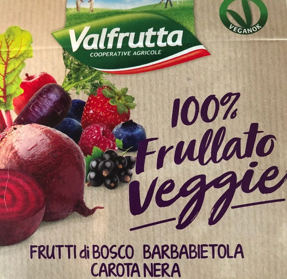 100% frullato veggie frutti di bosco barbabietola carota nera