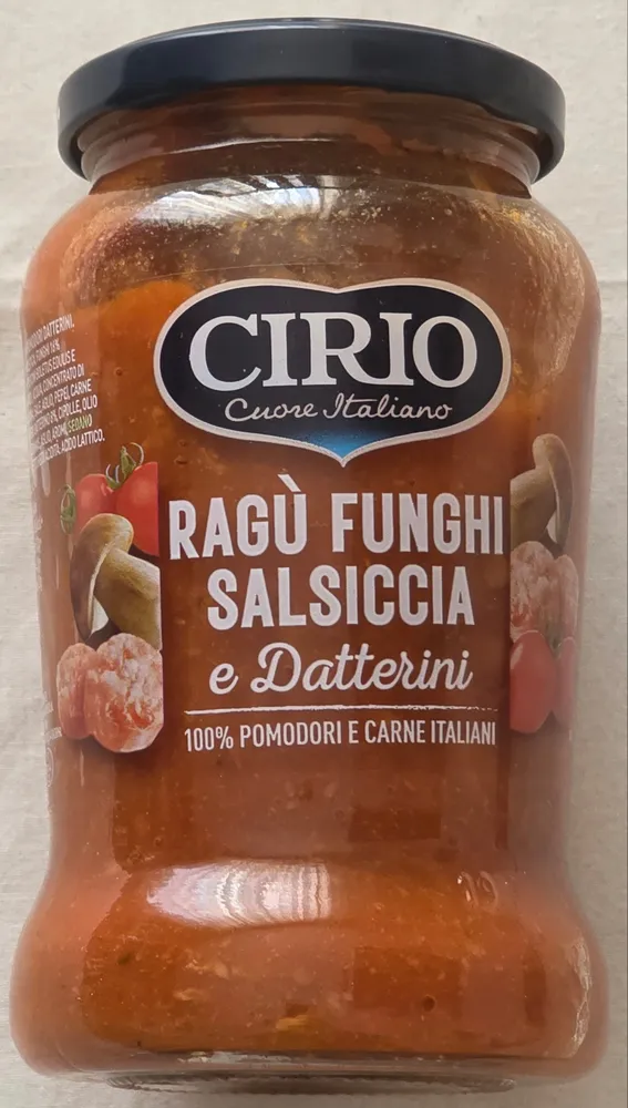 Ragù Funghi Salsiccia e Datterini