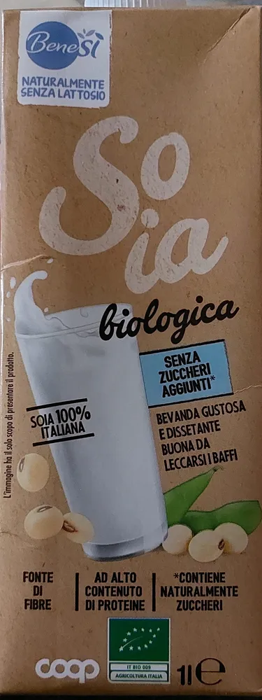 Bevanda di soia biologica senza zuccheri aggiunti