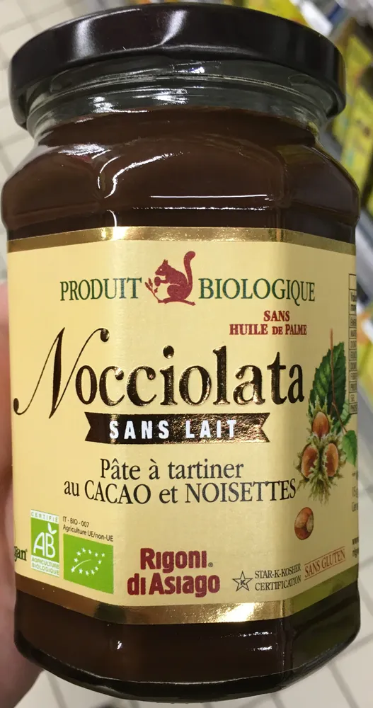 Nocciolata sans lait