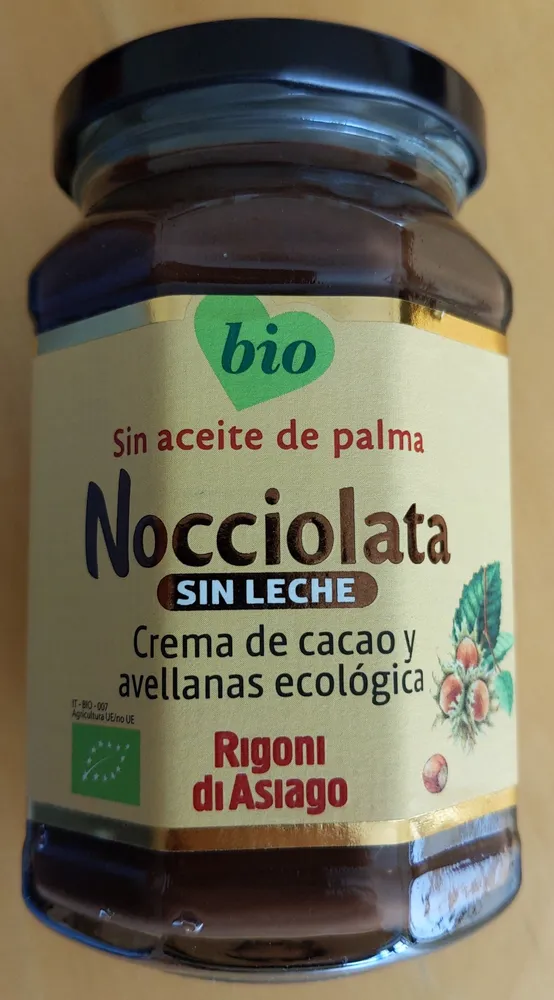Crema de cacao y avellanas ecológica
