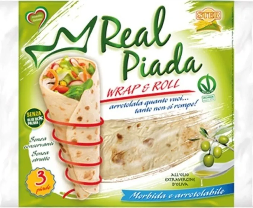 Real piada fresca wrap & roll all'olio extra vergine d'oliva