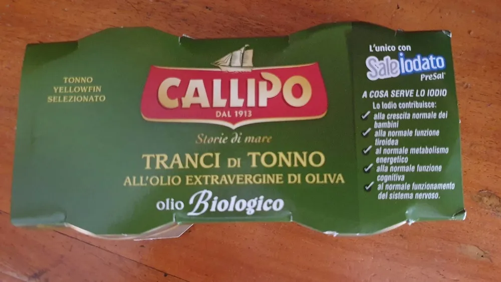 Tranci di tonno all'olio extravergine di oliva biologico