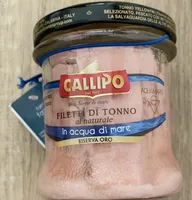 Filetti di tonno in acqua di mare